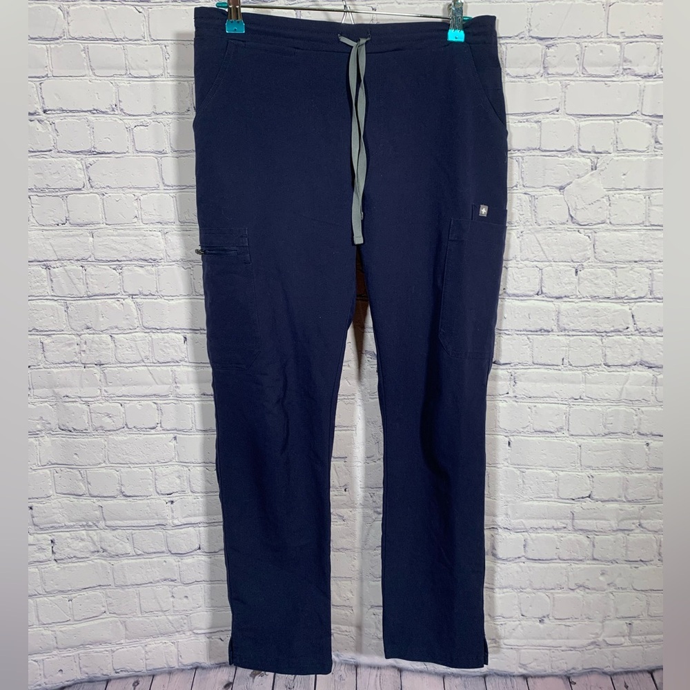 Figs Womens Yola High Waisted Scrub Pant Navy Sz S Medical Nurse Doctor Hospital